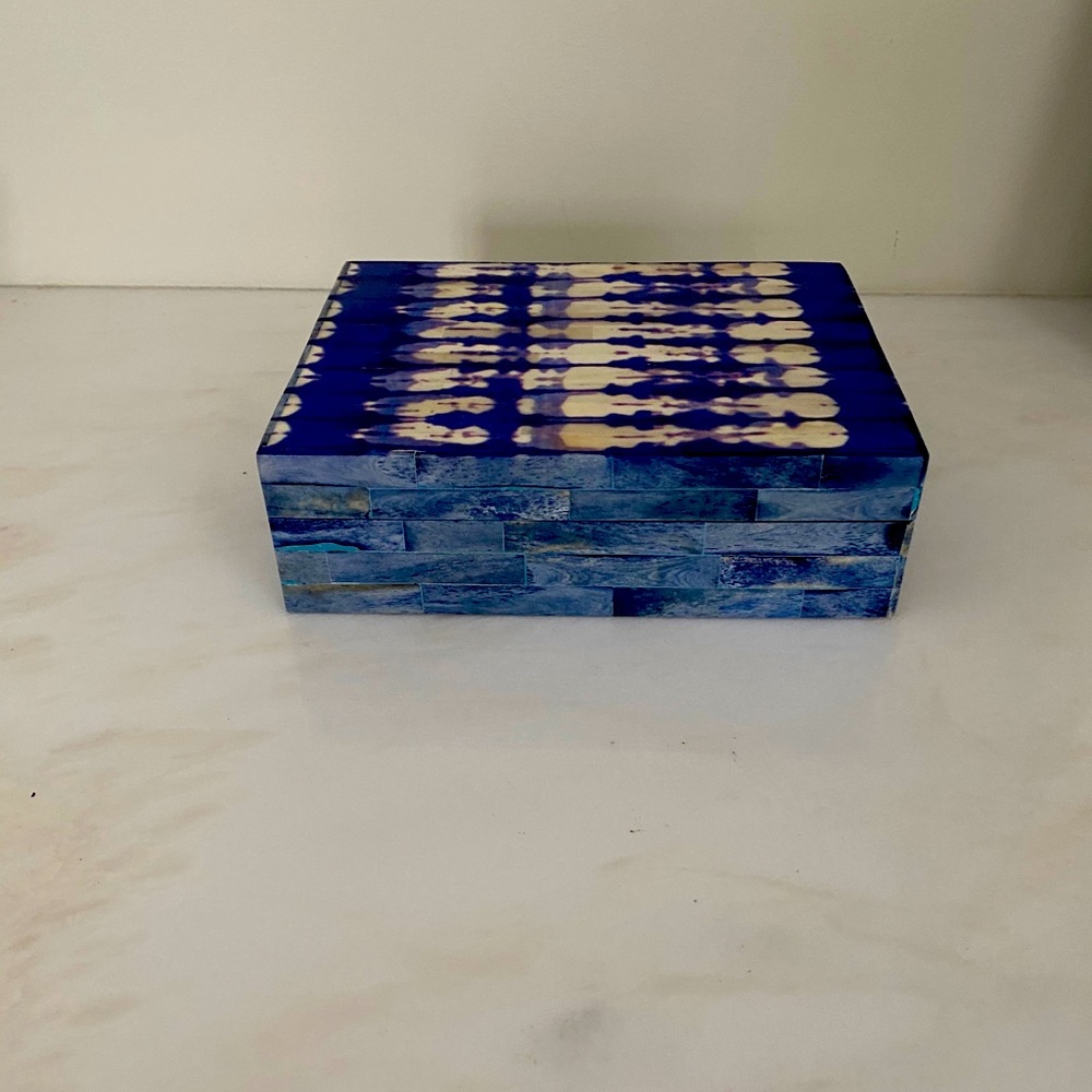 NWT Decorative Tie Dye Bone Box